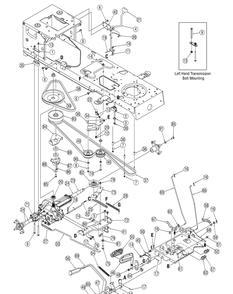 Drive System 1k016h And Before Diagram and Parts List for LT1040 13AX10CG709-13AX10CG710-13BX10CG710 Cub Cadet Lawn Tractor